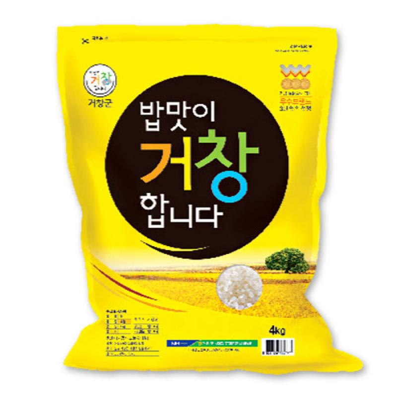 [거창군농협쌀] 2023년 밥맛이거창합니다 백미(단일미) 4kg
