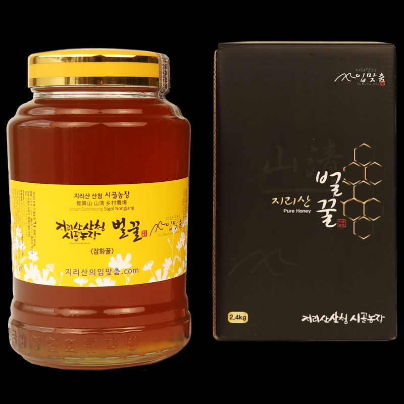 [지리산산청시골농장] 지리산 반달가슴곰꿀 야생화2.4kg(병)