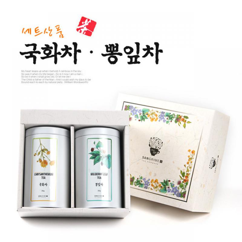 [합천생약]산그리메 국화차30g+뽕잎차30g 선물세트