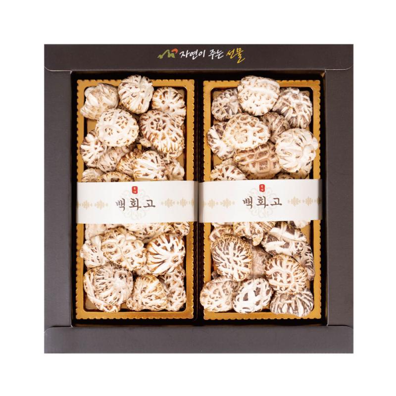 [해마루팜] 햇살 표고버섯 선물세트 드림백화고3호(백화고100g * 2개)